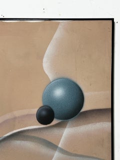 Peinture abstraite géométrique postmoderne des années 1980