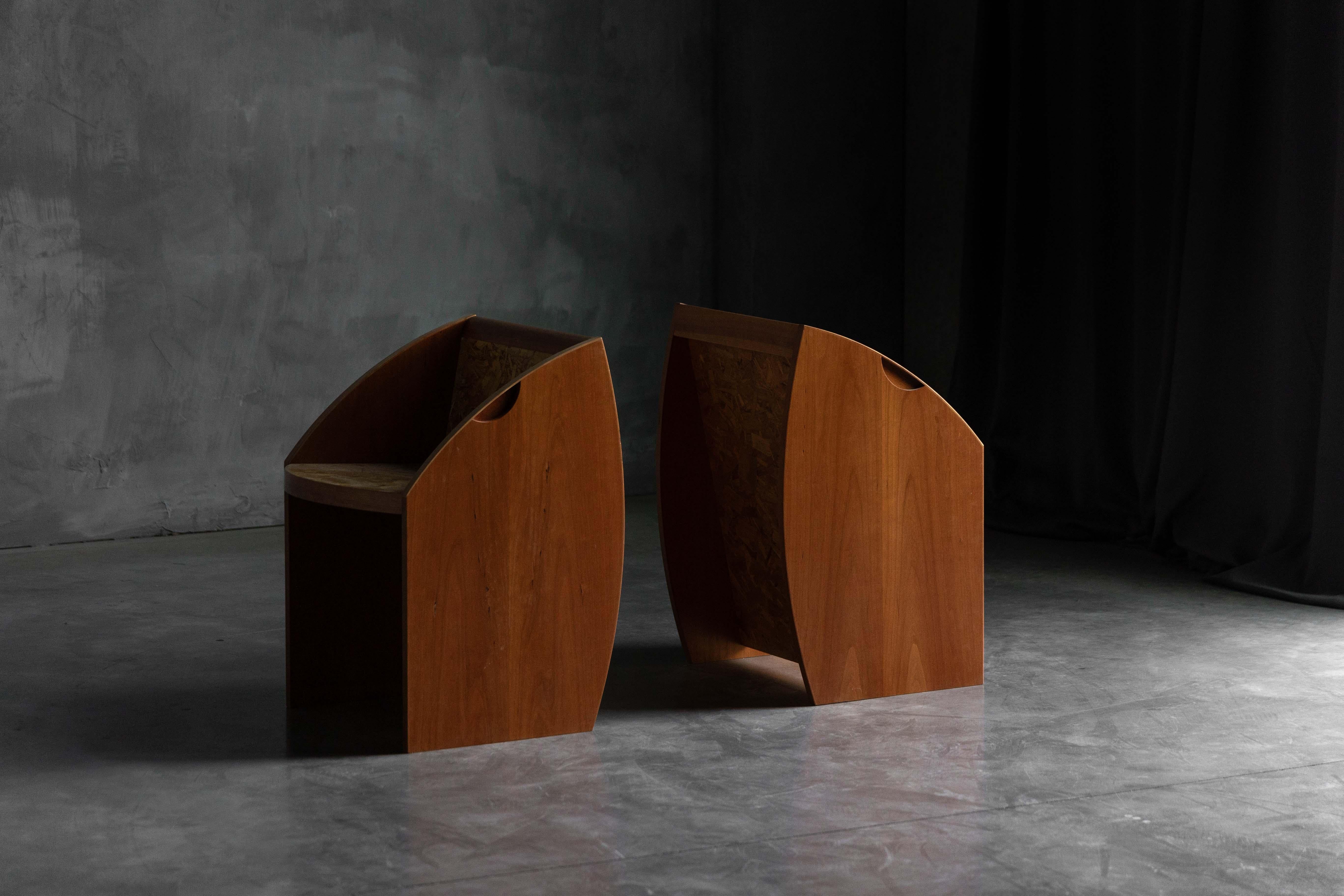 Postmodern Geometric Chairs, Italy, 1980s For Sale 4