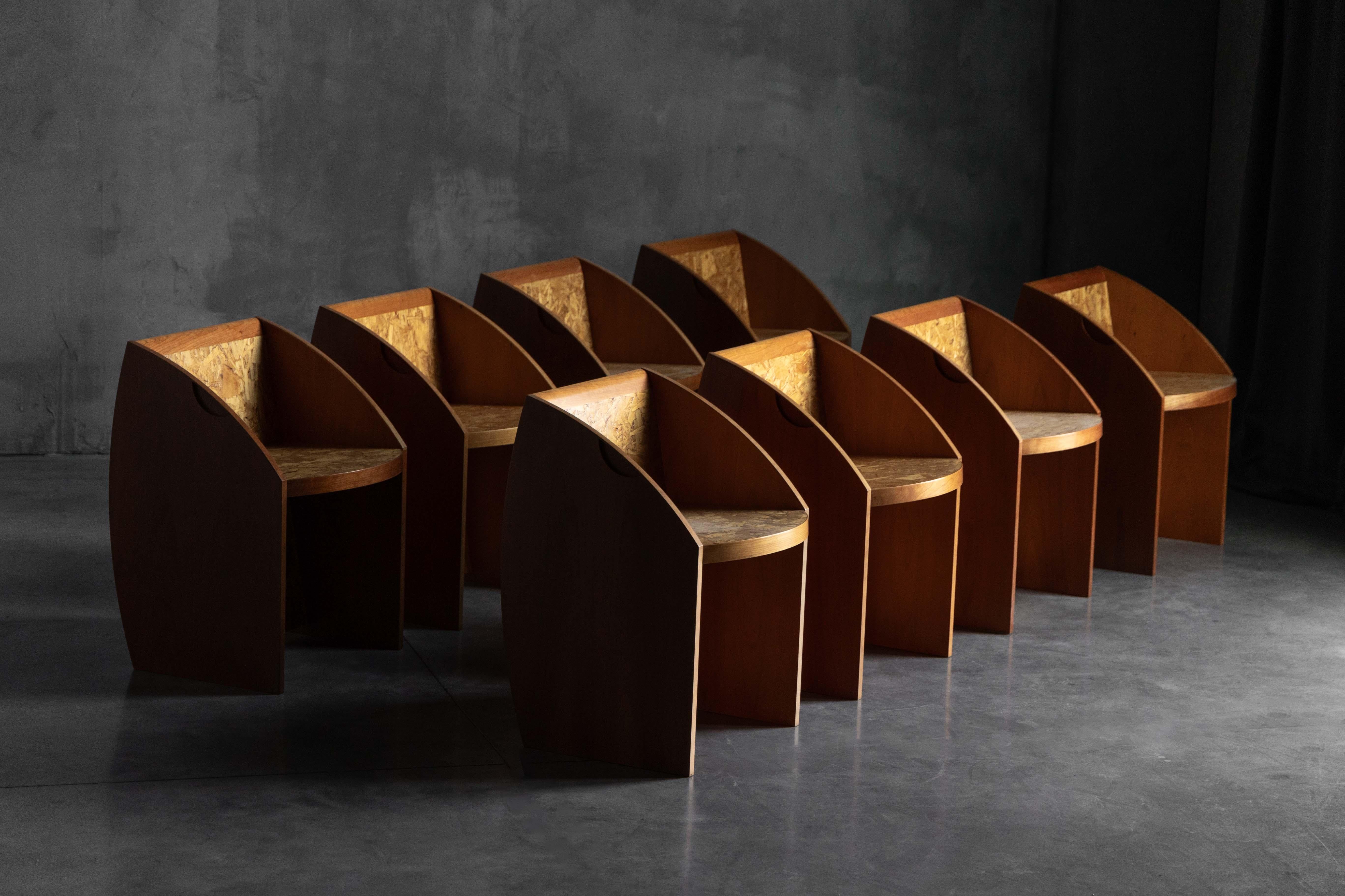Post-Modern Postmodern Geometric Chairs, Italy, 1980s For Sale