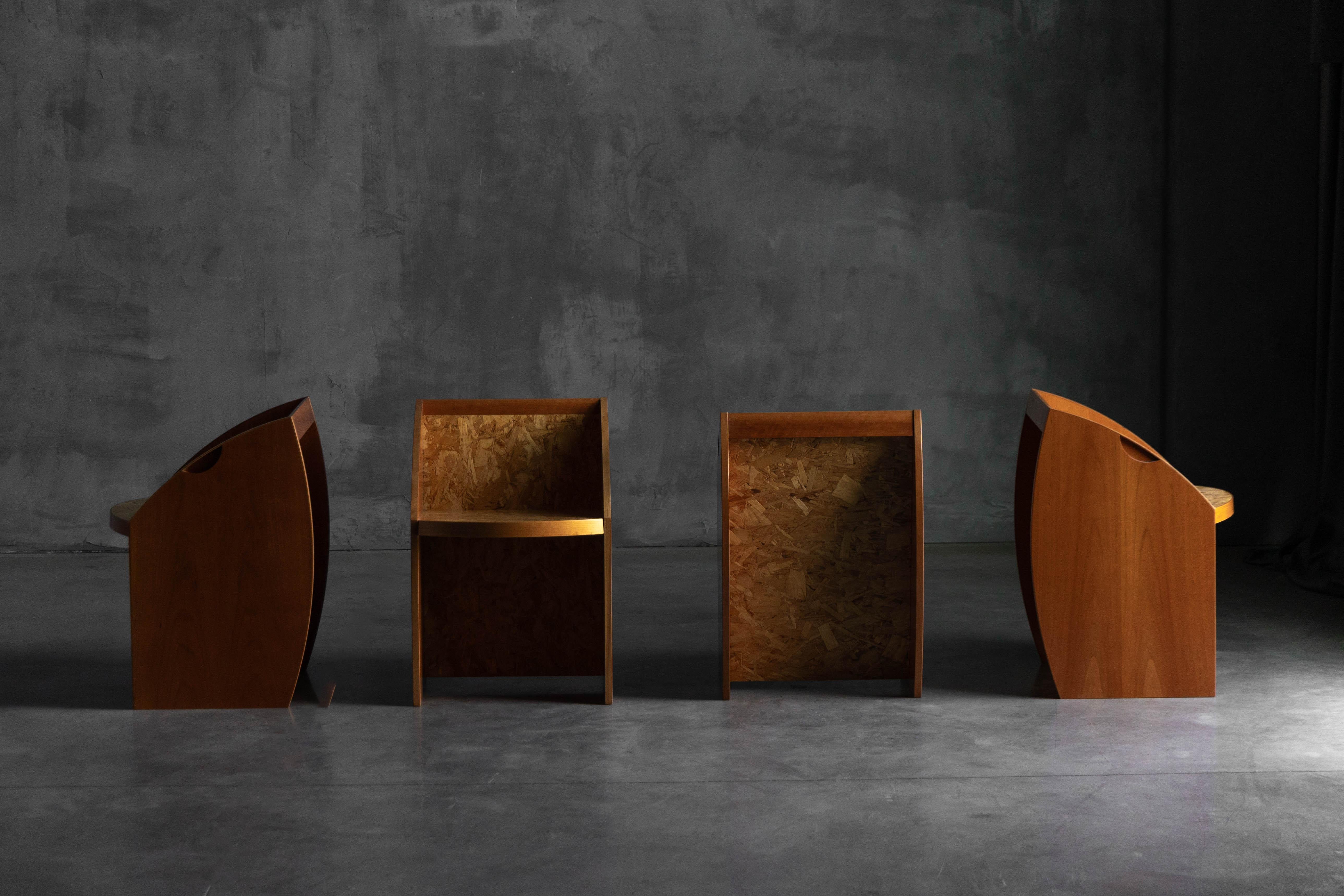 Postmodern Geometric Chairs, Italy, 1980s In Excellent Condition For Sale In Antwerp, BE