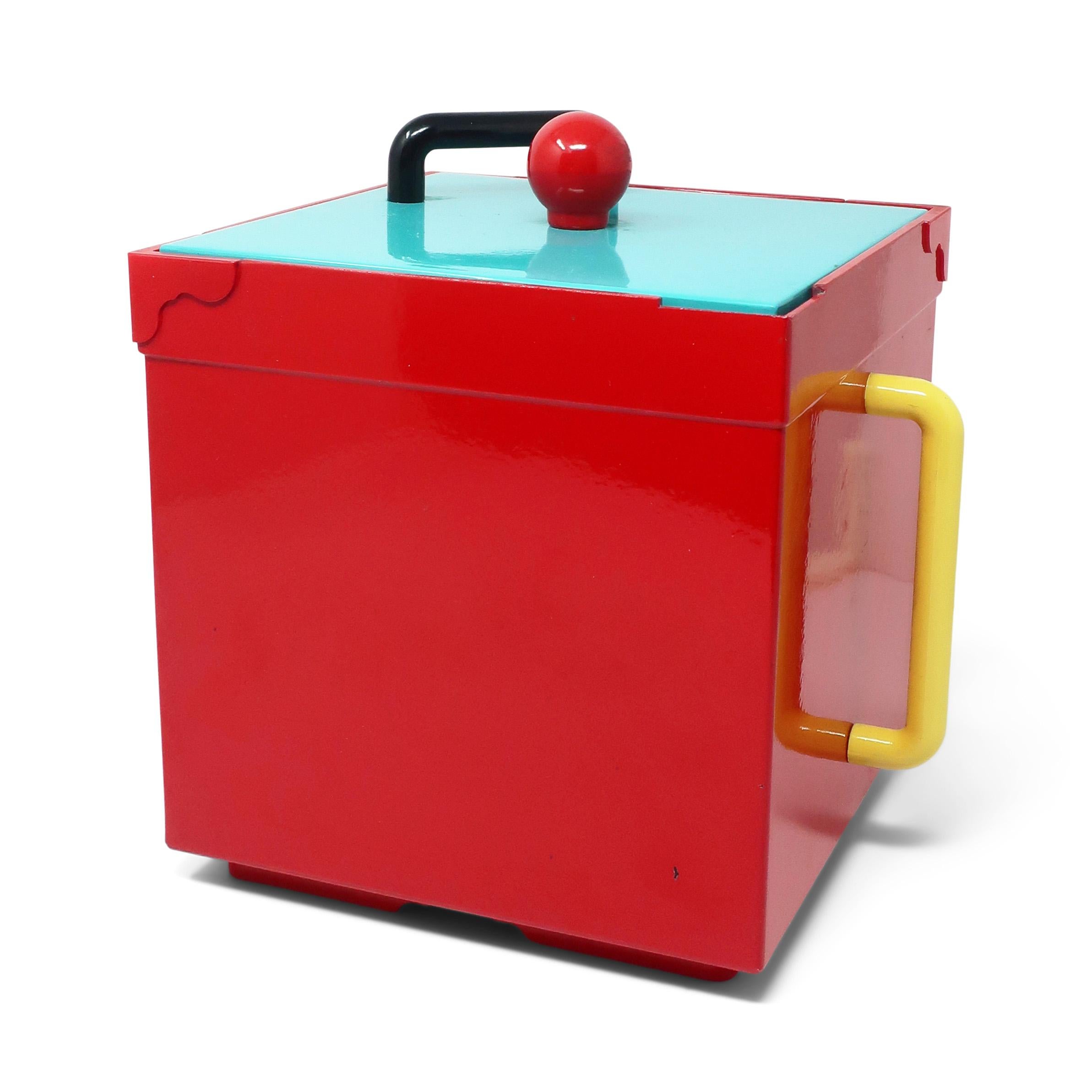 Postmodern Georges Briard Sunburst Ice Bucket and Coasters 1