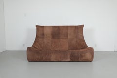 Postmodern Gerard van den Berg Florence Sofa for Montis, Buck Leather