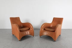 Postmodern Gerard van den Berg Loge Chairs for Montis, Cognac Leather, 1980
