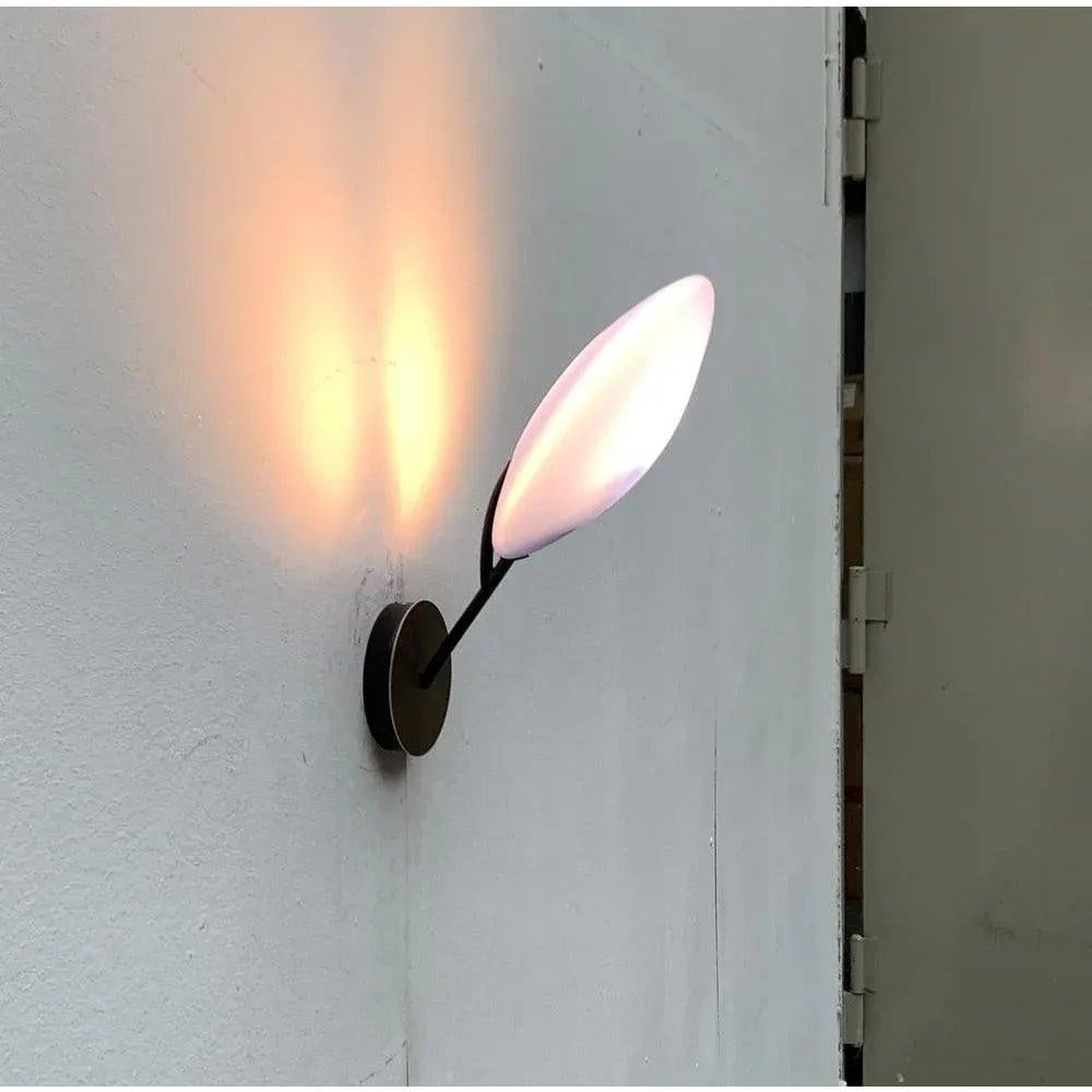 Metallo Lampada da parete in vetro tedesca postmoderna di Hillebrand Lighting, anni '90 in vendita