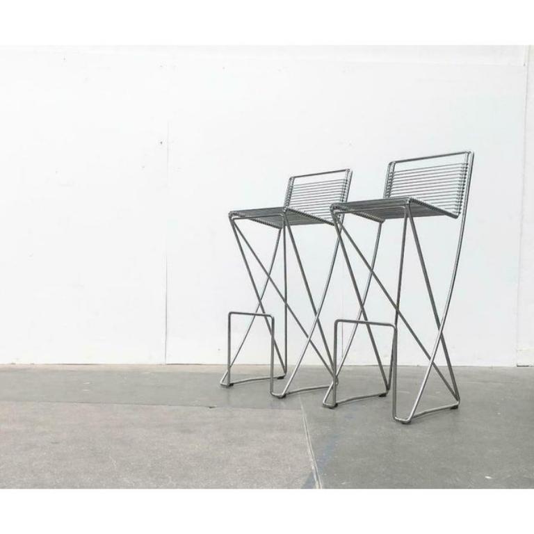Sgabello tedesco postmoderno Kreuzschwinger di Till Behrens, anni '80 in vendita 2