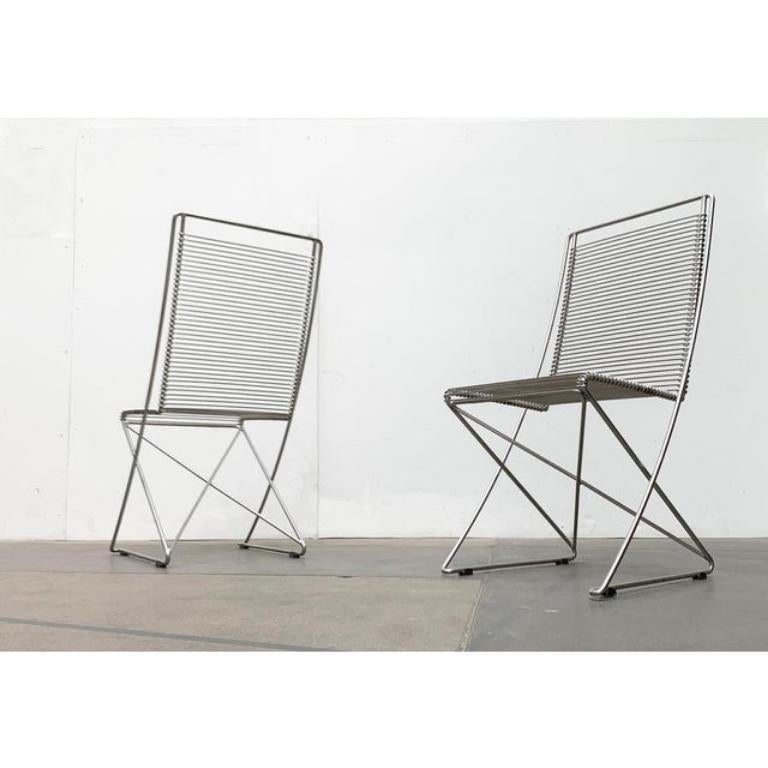 Chaise Kreuzschwinger allemande postmoderne de Till Behrens pour Schlubach, années 1980 en vente 5