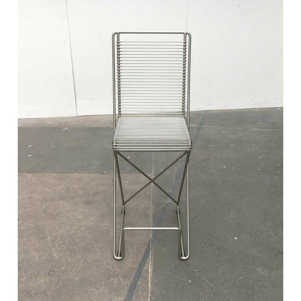 Postmodern German Kreuzschwinger Kitchen Barstool by Till Behrens, 1980s In Good Condition For Sale In Hamburg, DE