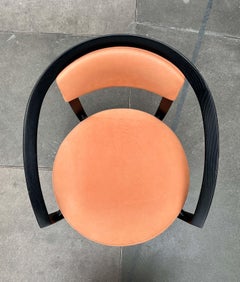 Postmoderner deutscher Nostro-Ledersessel von Andreas Weber für Rosenthal, 1980er Jahre