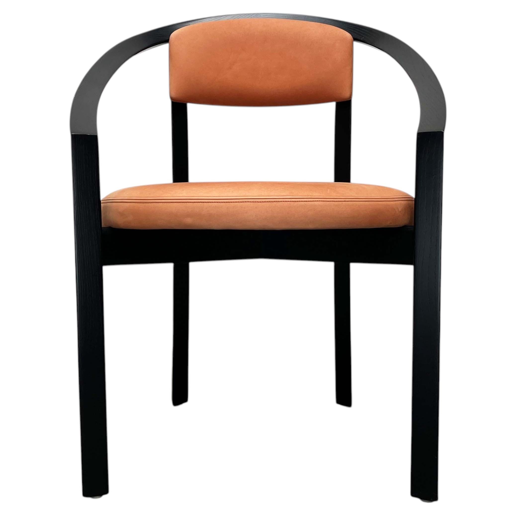 Postmodern German Nostro Leather Chair by Andreas Weber for Rosenthal, 1980s For Sale
