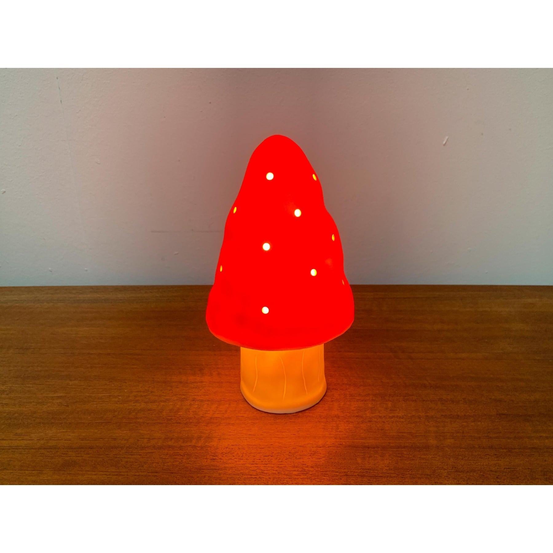 Post-Modern Postmodern German Plastic Mushroom Table Lamp from Heico For Sale