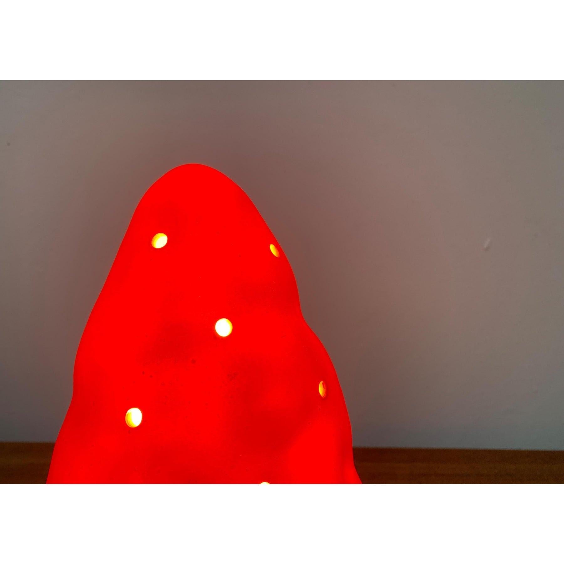 Postmodern German Plastic Mushroom Table Lamp from Heico In Excellent Condition For Sale In Hamburg, DE