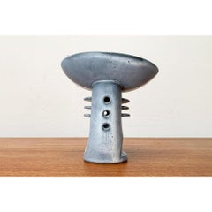 Postmodern German Studio Pottery Abstract Candleholder and Aroma Lamp, 1980s