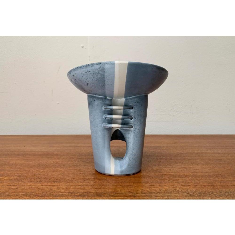 Ceramic Postmodern German Studio Pottery Abstract Candleholder and Aroma Lamp, 1980s For Sale