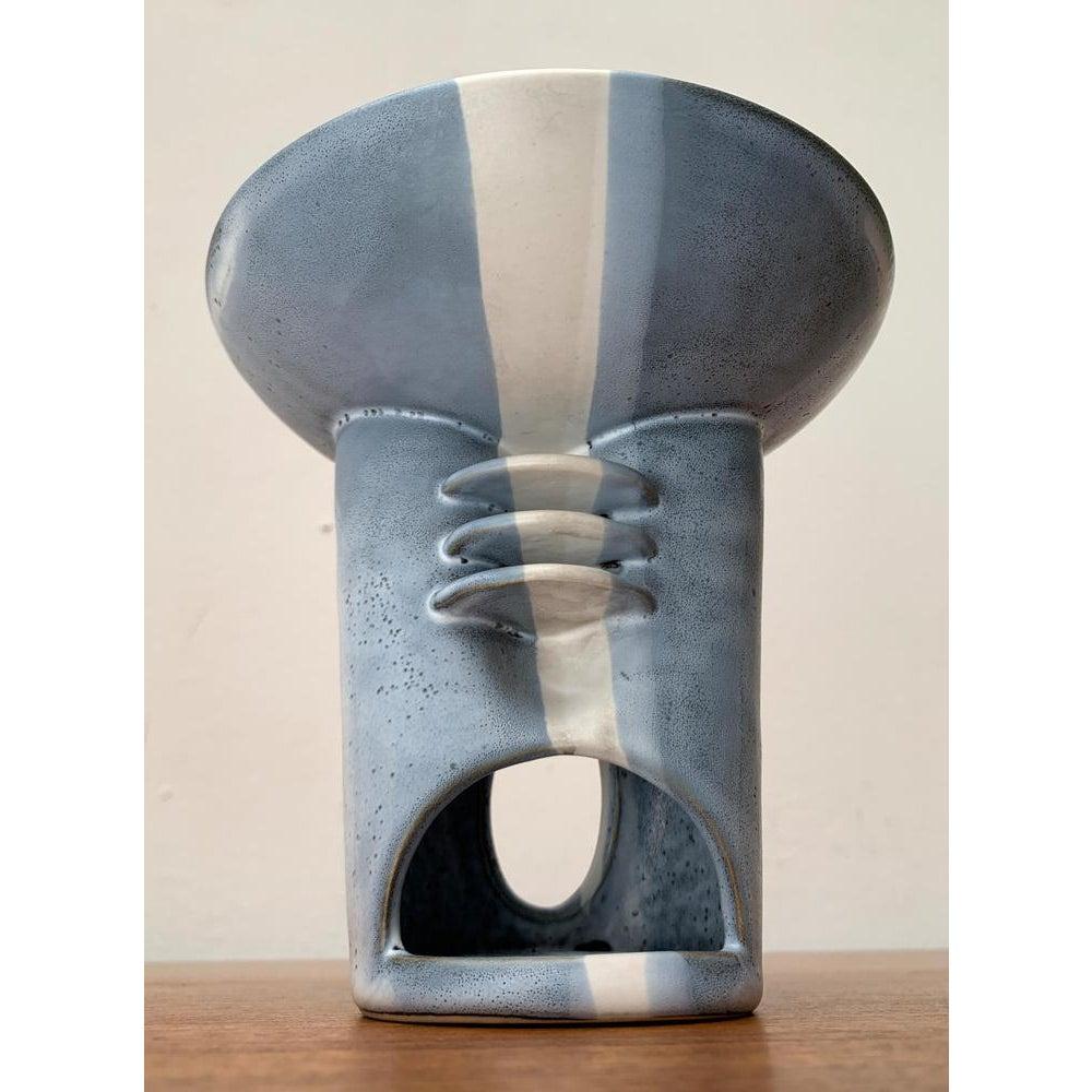 Postmodern German Studio Pottery Abstract Candleholder and Aroma Lamp, 1980s For Sale 2