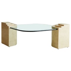Postmodern Glass and Laminate Coffee Table, USA 1990s