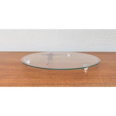 Postmodern Glass Cake Plate, 1980s