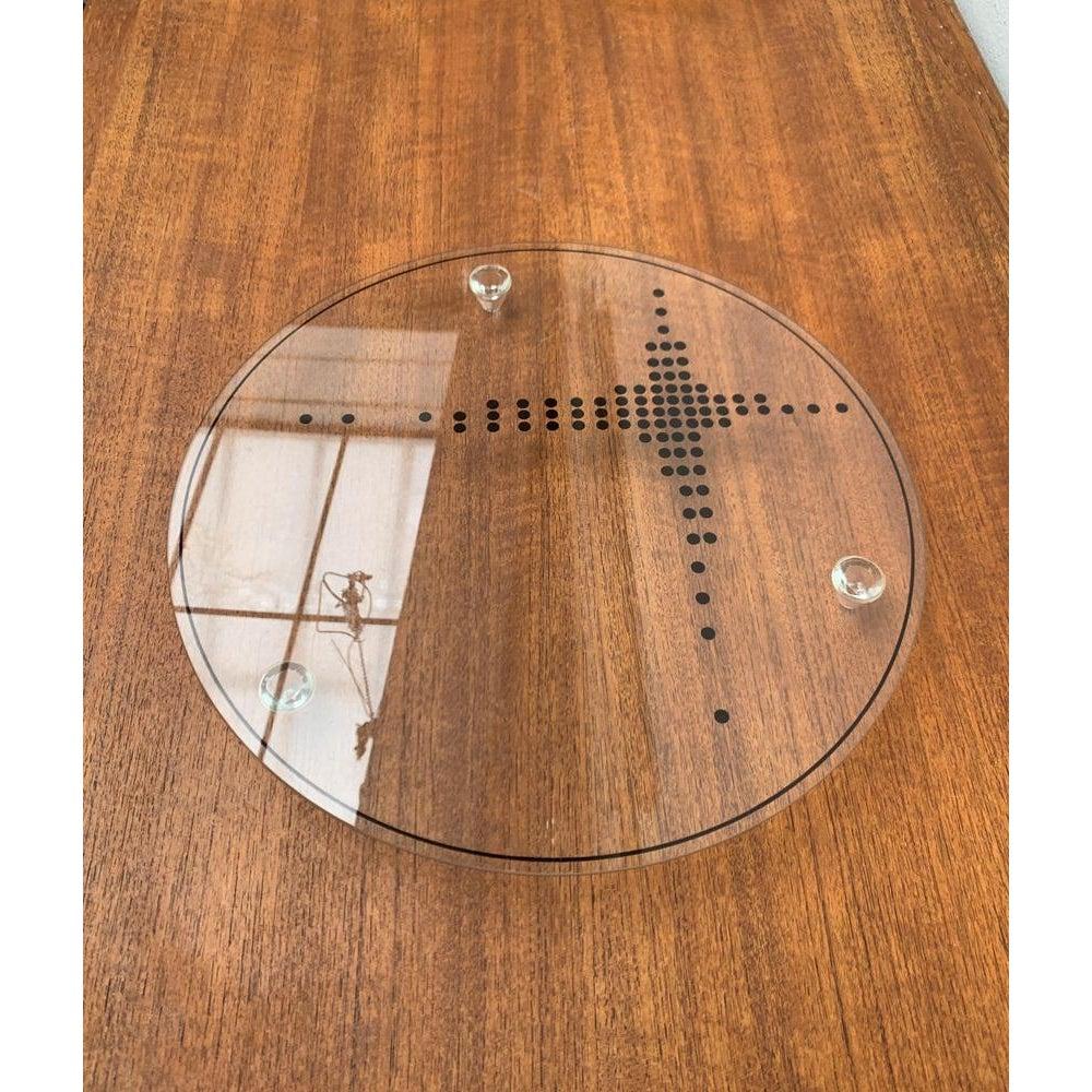 Postmoderner Glas-Kake-Teller, 1980er-Jahre im Angebot 2