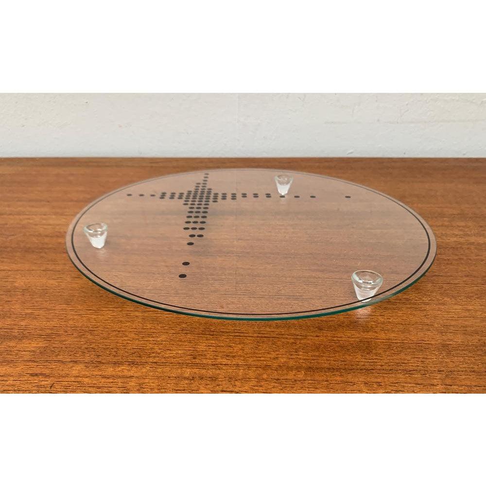 Postmoderner Glas-Kake-Teller, 1980er-Jahre im Angebot 4
