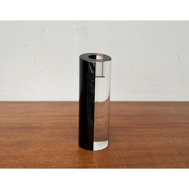 Portavelas posmoderno de vidrio de Rosenthal Studio Line, años 80 Alemán en venta