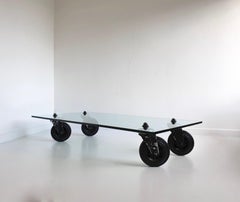 Postmodern Glass Coffee Table by Gae Aulenti for Fontana Arte