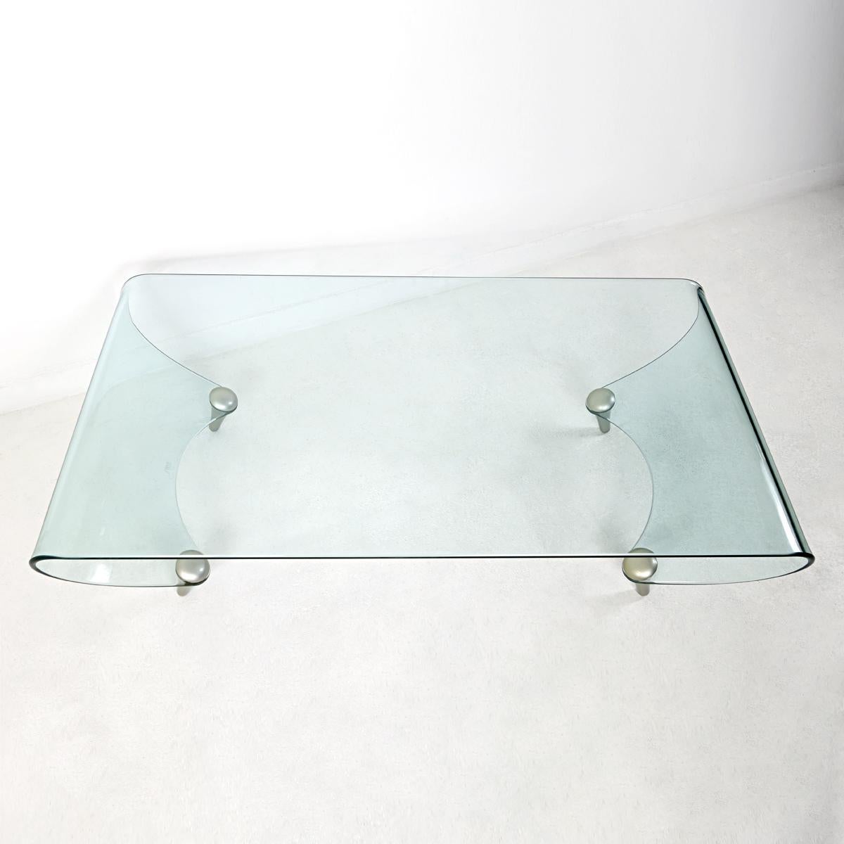 Post-Modern Postmodern Glass Coffee Table Tango by Fabio Di Bartolomei for Fiam Italia