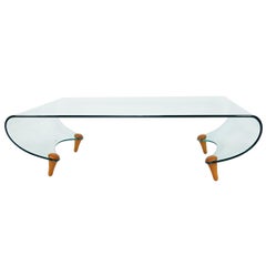 Postmodern Glass Coffee Table Tango by Fabio Di Bartolomei for Fiam Italia