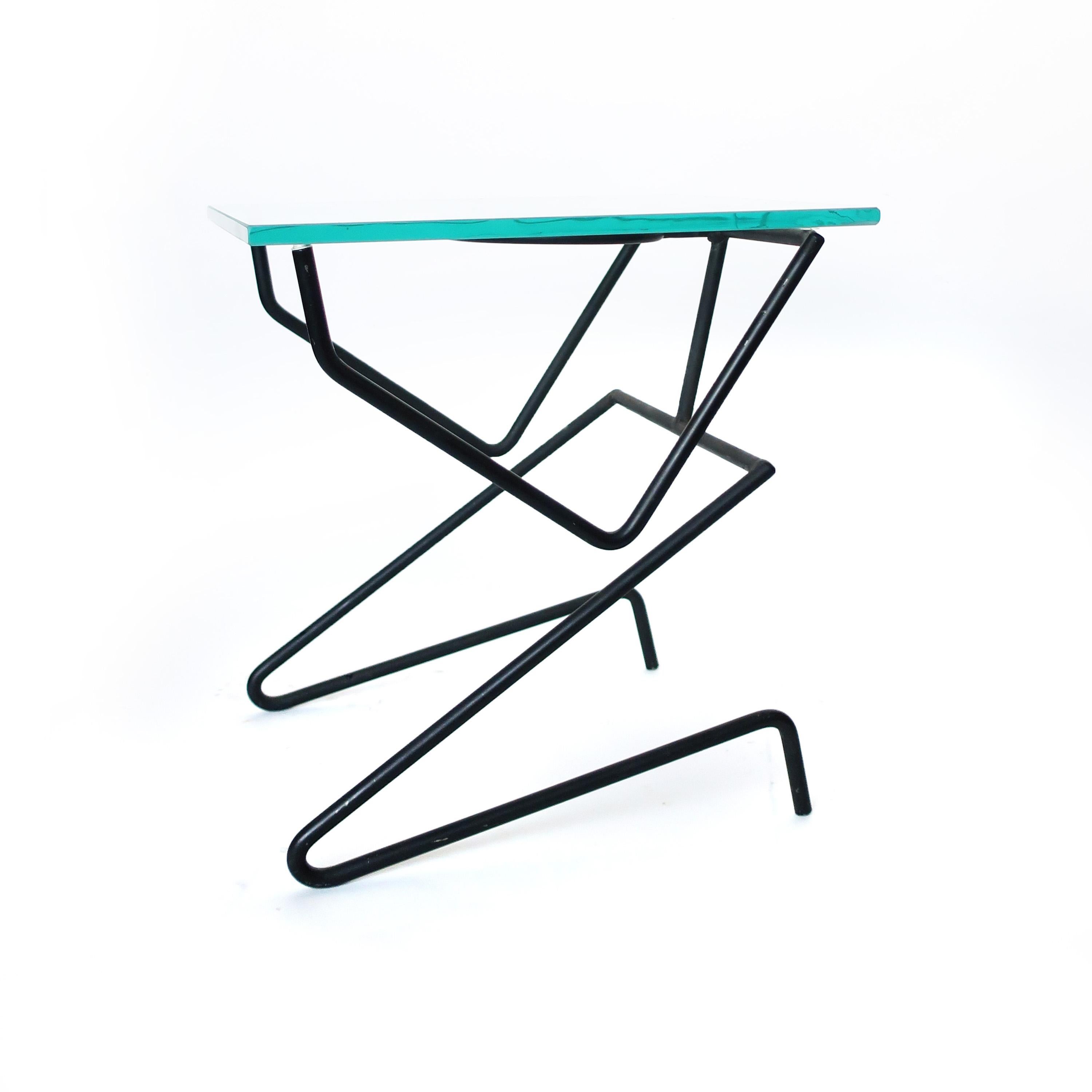 Post-Modern Postmodern Glass Figural Side Table