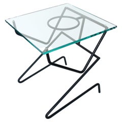 Postmodern Glass Figural Side Table