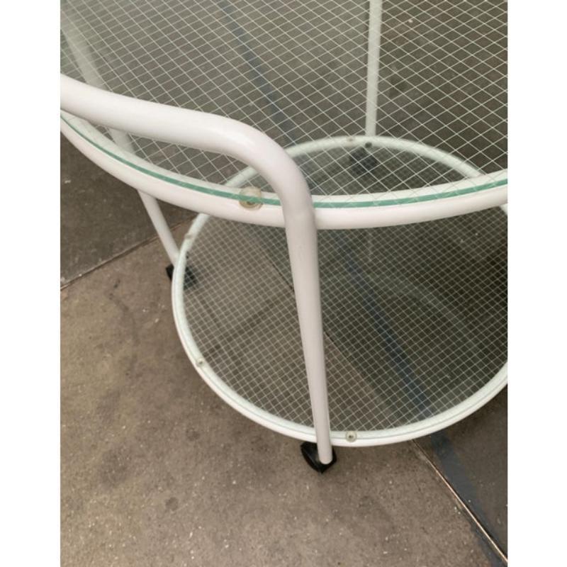 Postmodern Glass Service Trolley or Side Table For Sale 5