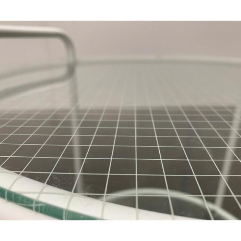 Post-Modern Postmodern Glass Service Trolley or Side Table For Sale