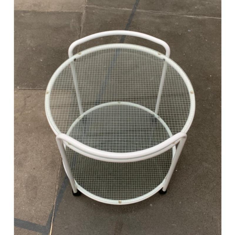 Postmodern Glass Service Trolley or Side Table For Sale 2