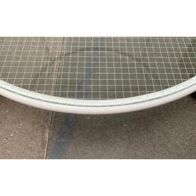 Postmodern Glass Service Trolley or Side Table For Sale 3