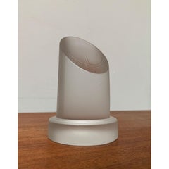 Postmodern Glass Sundial from Royal Leerdam Crystal