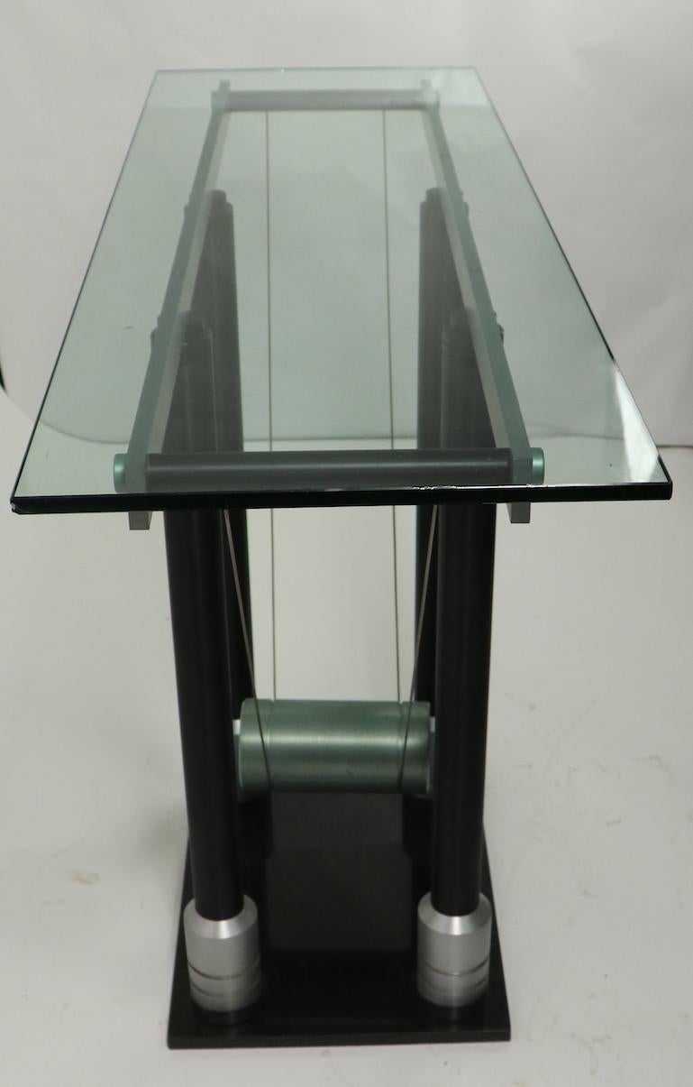 Postmodern Glass Top Console Attributed to Design Institute of America 2