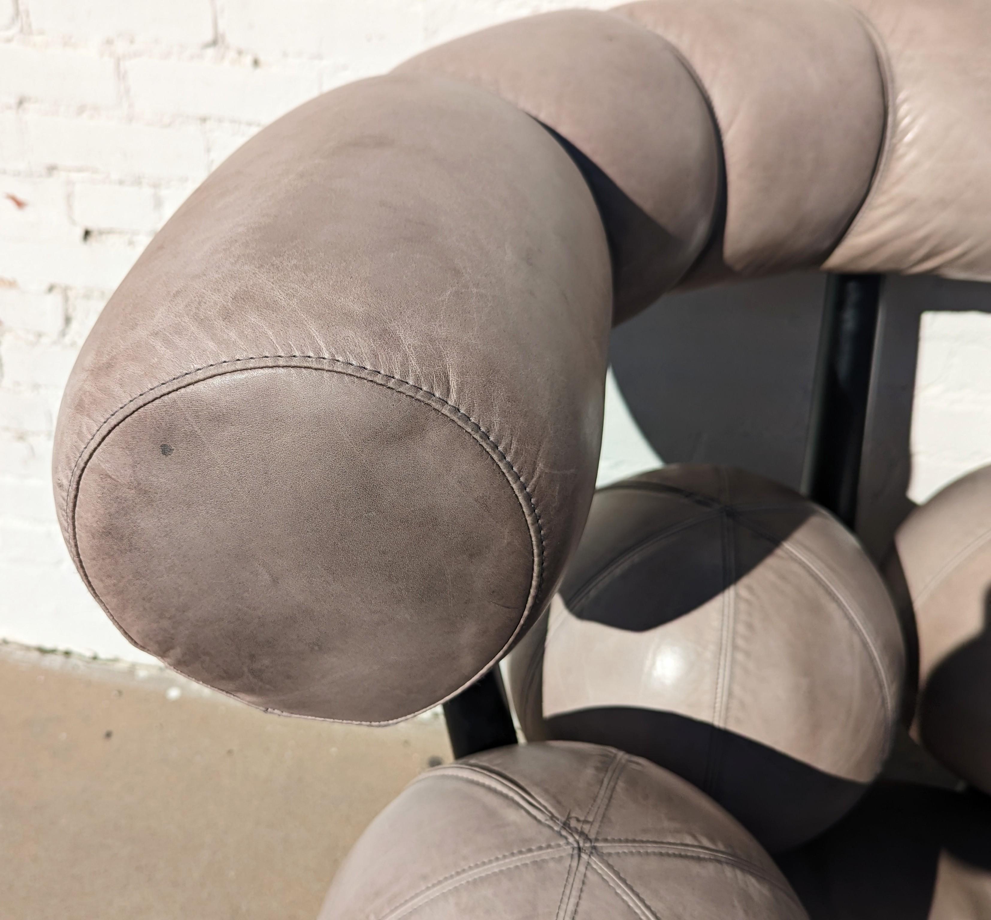 Leather Postmodern Globe Sofa by Peter Opsvik For Sale