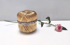 Trinket-Schale/Schachtel aus Gold und Silber aus Keramik von San Marco, Italien