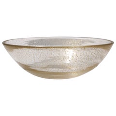 Postmoderne goldgefleckte Murano-Glasschale / Vide-Poche, Italien