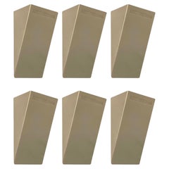 Postmodern Gold Set of Six Wall Sconces by Estiluz, Barcelona, 1990s