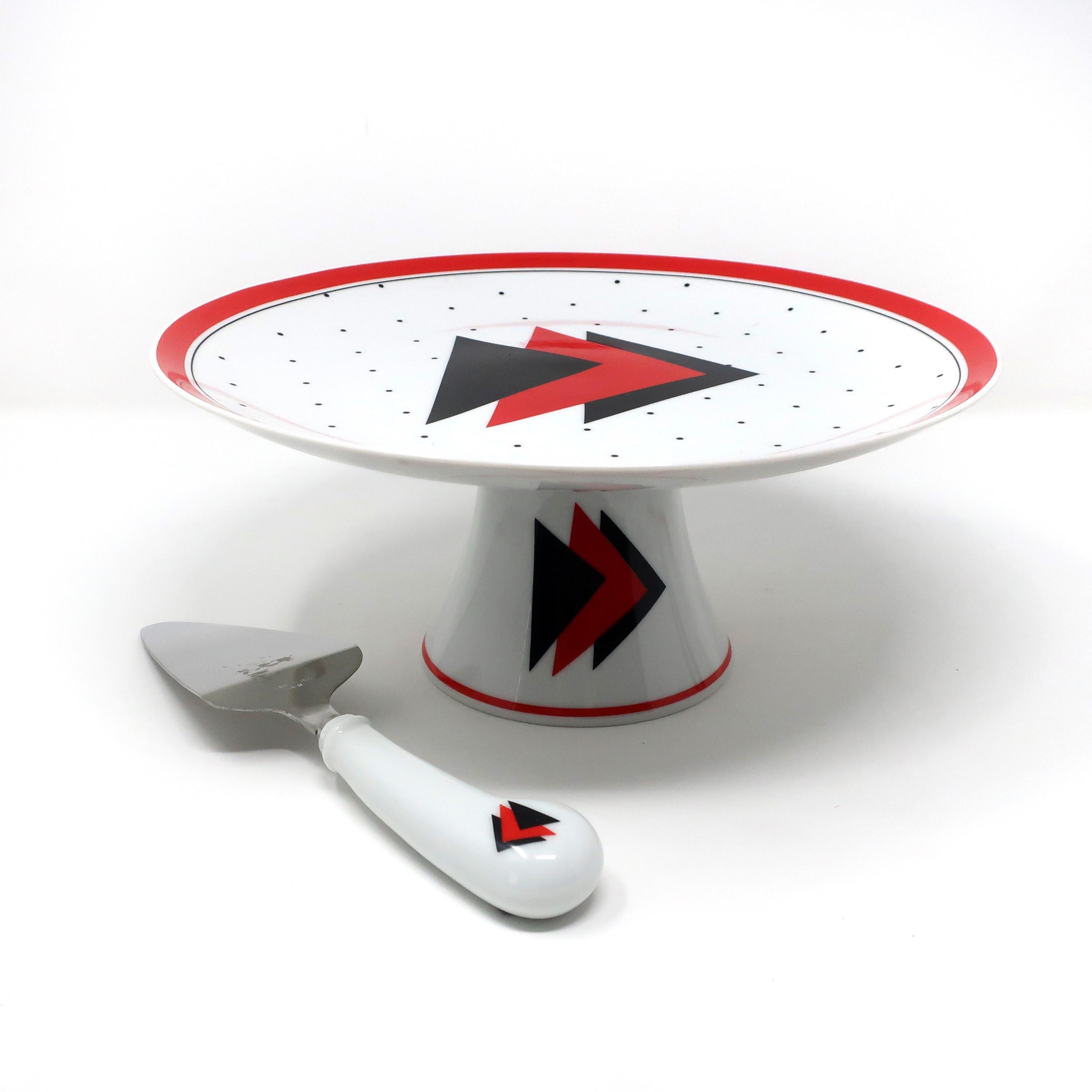 20th Century Postmodern Graphix Dessert Set by Saltera Himark, 1985 For Sale