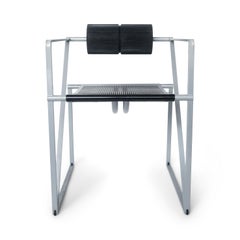 Postmodern Gray and Black Seconda Chair by Mario Botta for Alias '1985'
