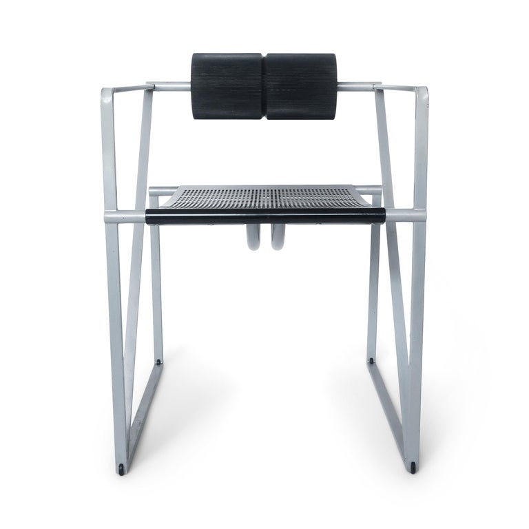 Seconda Chair Postmodern Gray and Black Seconda Chair by Mario Botta for Alias '1985 ...