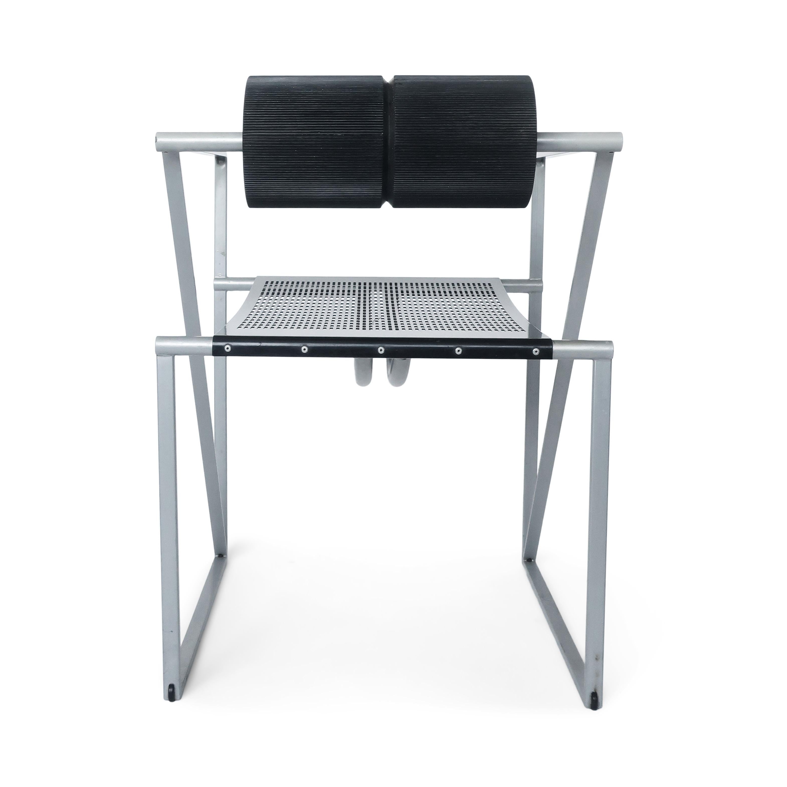 20th Century Postmodern Gray and Black Seconda Chair by Mario Botta for Alias '1985'