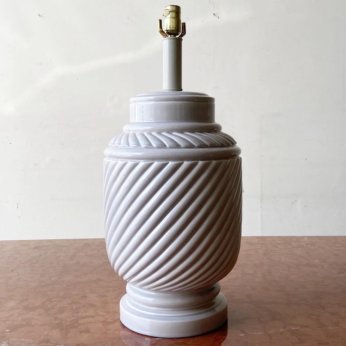 Post-Modern Postmodern Grey Ceramic Table Lamp