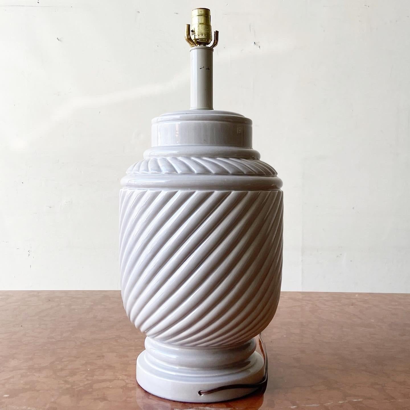 American Postmodern Grey Ceramic Table Lamp