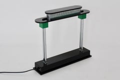 Postmodern Green Black Vintage Table Lamp Pausania by Ettore Sottsass Jr Italy