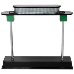 Postmodern Green Black Vintage Table Lamp Pausania by Ettore Sottsass Jr Italy 