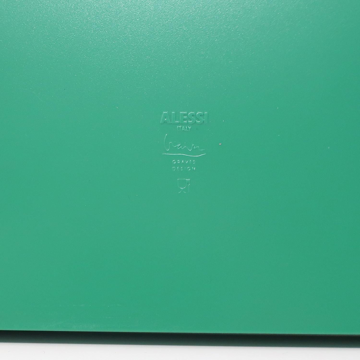 Postmodern Green Euclid Tray by Michael Graves for Alessi 2