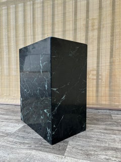 Postmodern Green Marble Dining Table Base / Pedestal. Circa 1980s.