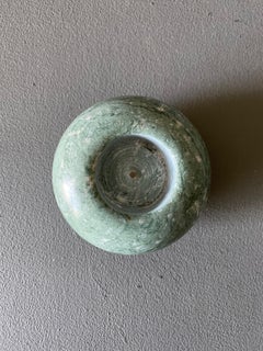 Postmodern Green Marble Votive Candleholder, circa 1980