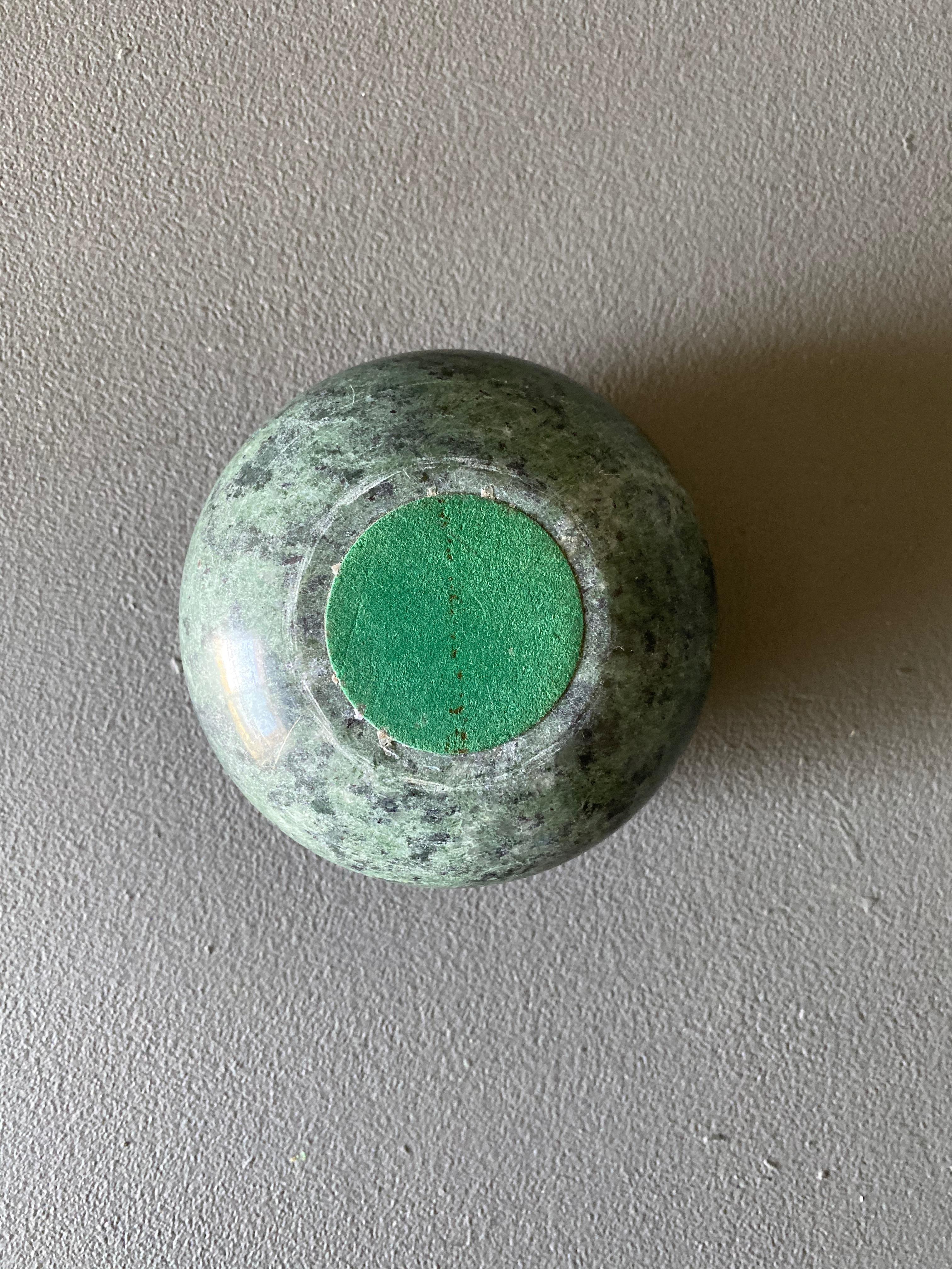 Postmodern Green Marble Votive Candleholder, circa 1980 In Good Condition For Sale In Costa Mesa, CA